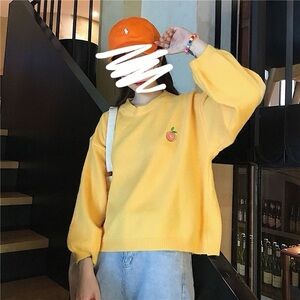 Yellow Embroidered Women's Top